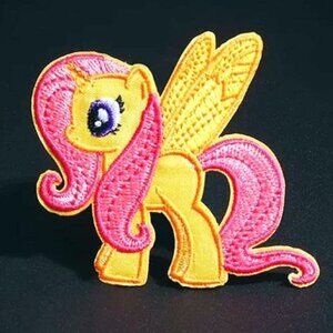 Little Pony IRON ON Patch My Little Yellow Pony Clothing Embroidery DIY Applique